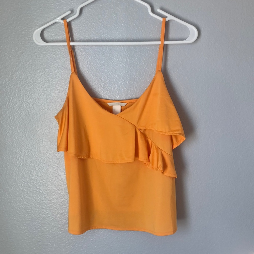 Orange ruffle cami